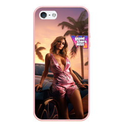 Чехол для iPhone 5/5S матовый GTA 6 girl