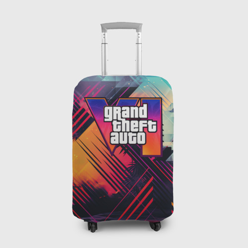 Чехол для чемодана 3D GTA 6 abstract logo, цвет 3D печать