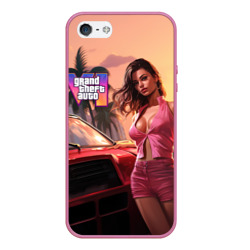 Чехол для iPhone 5/5S матовый GTA 6 girl vice city