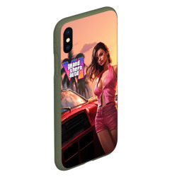 Чехол для iPhone XS Max матовый GTA 6 girl vice city - фото 2