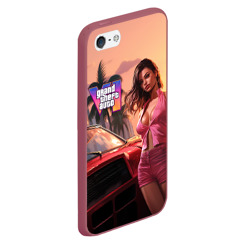 Чехол для iPhone 5/5S матовый GTA 6 girl vice city - фото 2