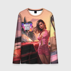 Мужской лонгслив 3D GTA 6 girl vice city