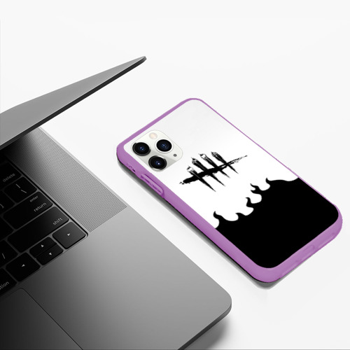 Чехол для iPhone 11 Pro Max матовый Dead by daylight fire season, цвет фиолетовый - фото 5