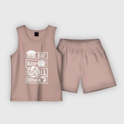 Волейбольный день – Пижама с шортами из хлопка с принтом купить со скидкой в -20%