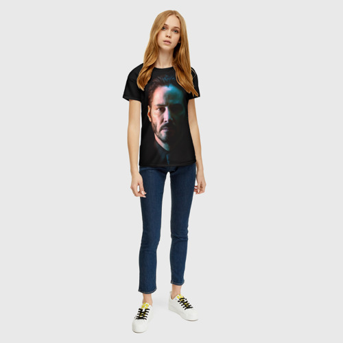 Женская футболка 3D Keanu Charles Reeves, цвет 3D печать - фото 5