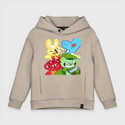 Детское худи Oversize хлопок Four happy tree friends