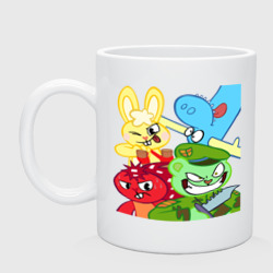 Кружка керамическая Four happy tree friends