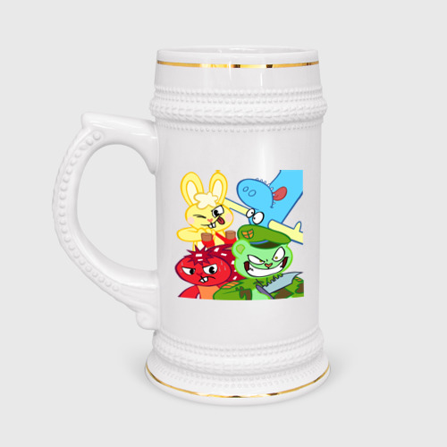 Кружка пивная Four happy tree friends