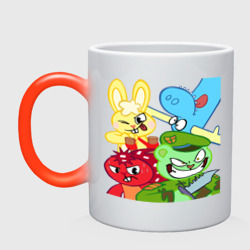 Кружка хамелеон Four happy tree friends