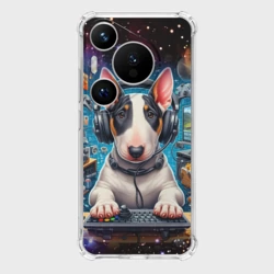 Чехол для Huawei Pura 70 Pro Причудливый мир геймера - бультерьер