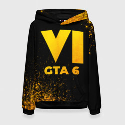 Женская толстовка 3D GTA 6 - gold gradient