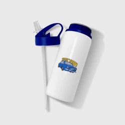 Бутылка для воды с трубочкой Копейка синяя легенда  - фото 2