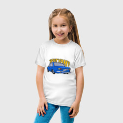 Детская футболка хлопок Копейка синяя легенда  - фото 2