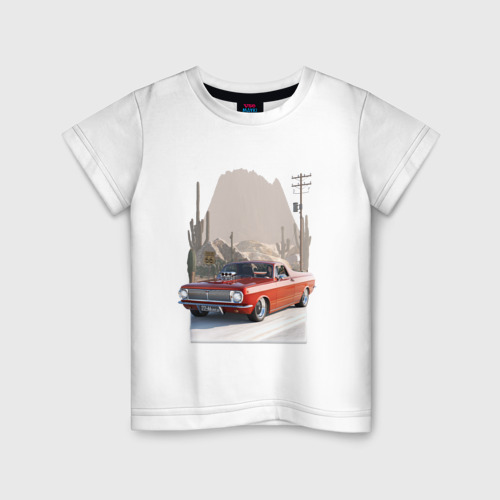 Детская футболка хлопок Custom pickup, цвет белый