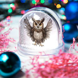 Игрушка Снежный шар Совушка с крыльями - фото 2