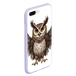 Чехол для iPhone 7Plus/8 Plus матовый Совушка с крыльями - фото 2