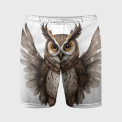 Мужские шорты спортивные Совушка с крыльями