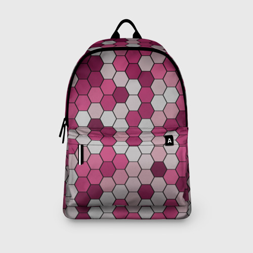 Рюкзак 3D Камуфляж гексагон розовый - фото 4