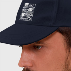 Бейсболка Еда сон барабаны