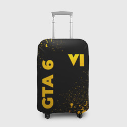 Чехол для чемодана 3D GTA 6 - gold gradient вертикально