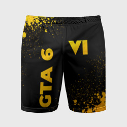 Мужские шорты спортивные GTA 6 - gold gradient вертикально