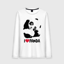 Мужской лонгслив хлопок I love panda