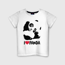 Детская футболка хлопок I love panda