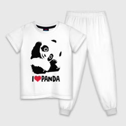 Детская пижама хлопок I love panda