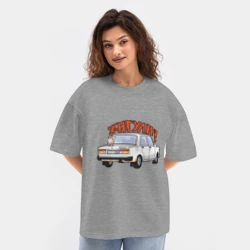 Женская футболка Oversize хлопок texturе Деревенская Семёрка - фото 2