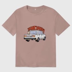 Женская футболка хлопок Oversize Деревенская Семёрка