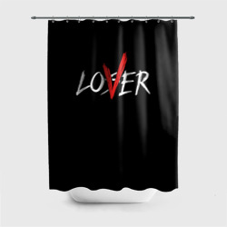 Штора 3D для ванной lover loser