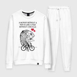 Женский костюм хлопок Рыбка феминиска на велосипеде