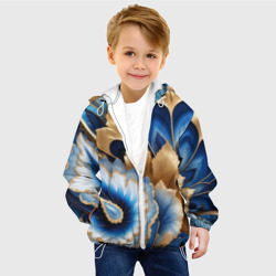 Детская куртка 3D Королевский синий с золотом - фото 2