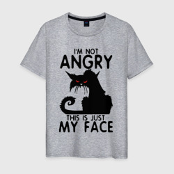 Мужская футболка хлопок I am not angry  cat