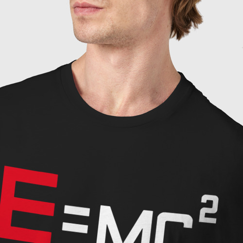 Мужская футболка хлопок с принтом Формула Эйнштейна, фото #4