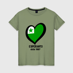 Люблю эсперанто – Женская футболка хлопок с принтом купить со скидкой в -20%