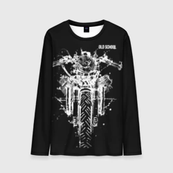 Мужской лонгслив 3D Old school motorcycle