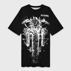 Платье-футболка 3D Old school motorcycle