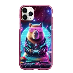 Чехол для iPhone 11 Pro Max матовый Загадочный мир геймера - капибара