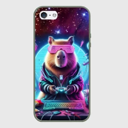 Чехол для iPhone 5/5S матовый Загадочный мир геймера - капибара