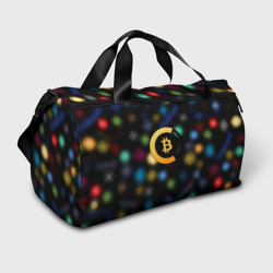 Сумка спортивная 3D Bitcoin logo criptomoney