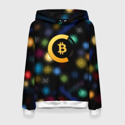 Женская толстовка 3D Bitcoin logo criptomoney