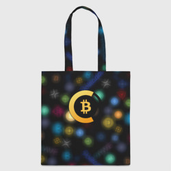 Шоппер 3D Bitcoin logo criptomoney