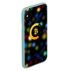 Чехол для iPhone XS Max матовый Bitcoin logo criptomoney - фото 2