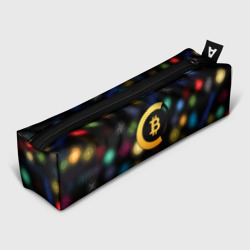 Пенал школьный 3D Bitcoin logo criptomoney