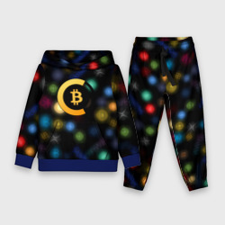 Детский костюм с толстовкой 3D Bitcoin logo criptomoney