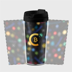 Термокружка-непроливайка Bitcoin logo criptomoney - фото 2