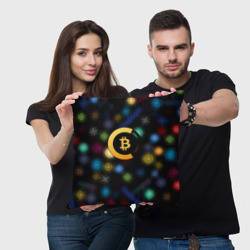 Подушка 3D Bitcoin logo criptomoney - фото 2