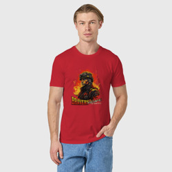 Мужская футболка хлопок Храбрый пожарный - фото 2