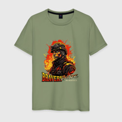 Мужская футболка хлопок Храбрый пожарный